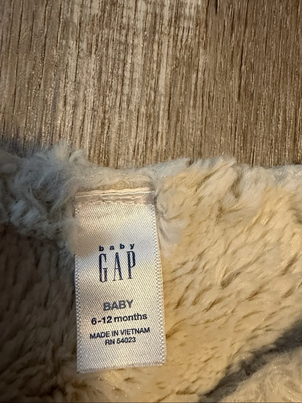 Baby Gap Faux-Suede Brown Vest with Cream Sherpa Trim